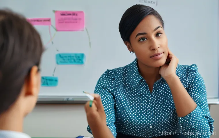 직업상담사 직무 도전 성공 사례 - **Prompt 1: Empowering Guidance Session**
A bright, modern counseling office where a diverse gro...