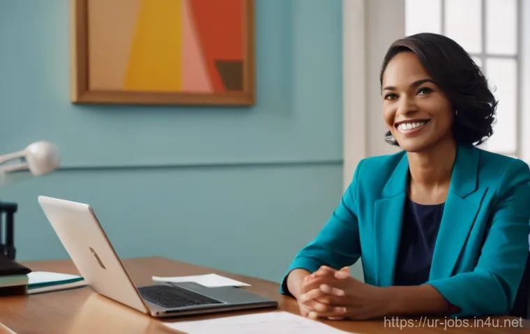 직업상담사 직업만족도 조사 결과 - Image Prompt 1: The Counselor's Inner Joy and Impact**