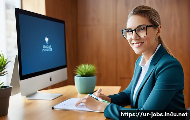 직업상담사 필수 소프트웨어 - **Prompt:** A modern, brightly lit career counseling office. A professional female career counselor,...